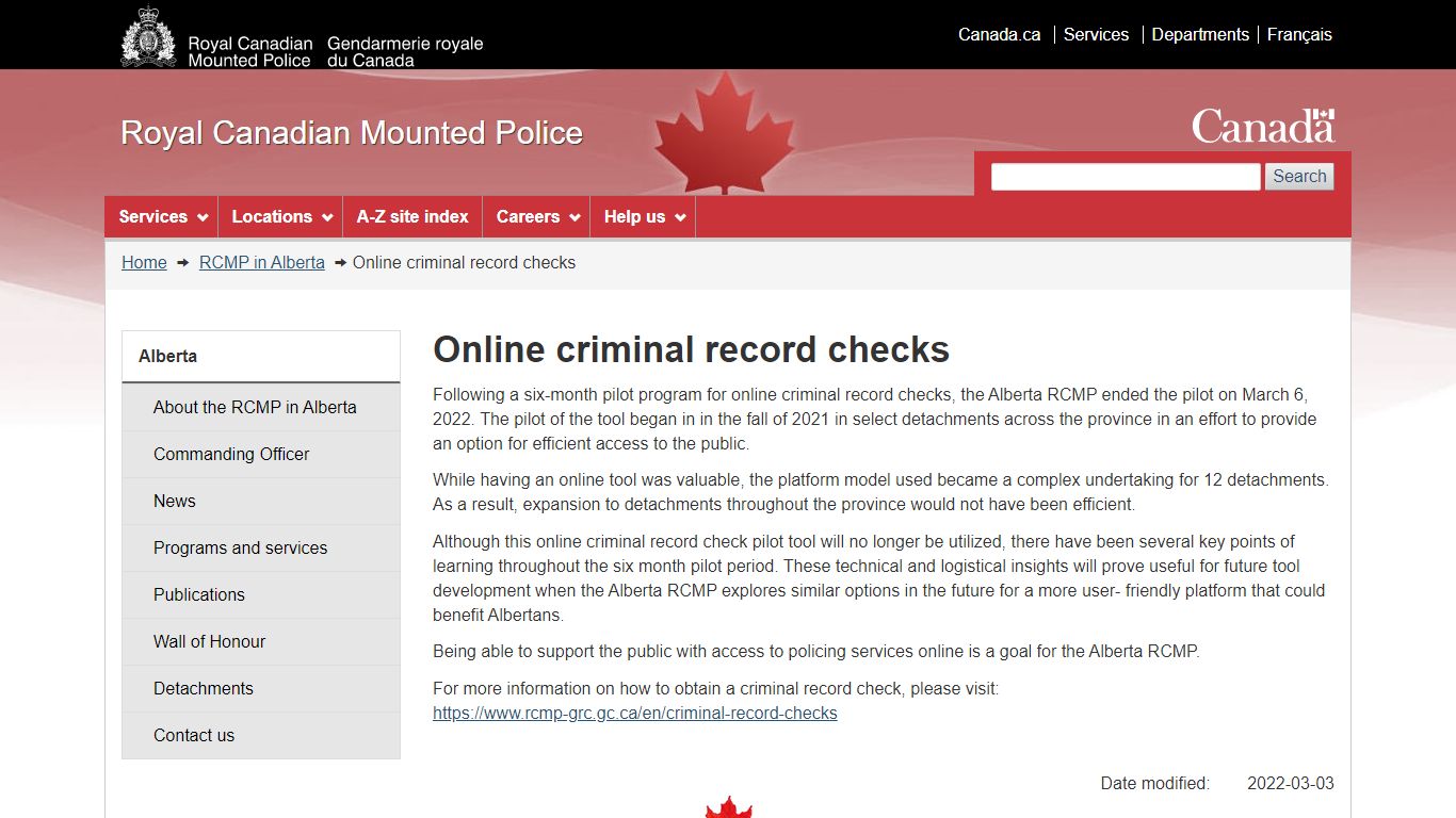 Online criminal record checks