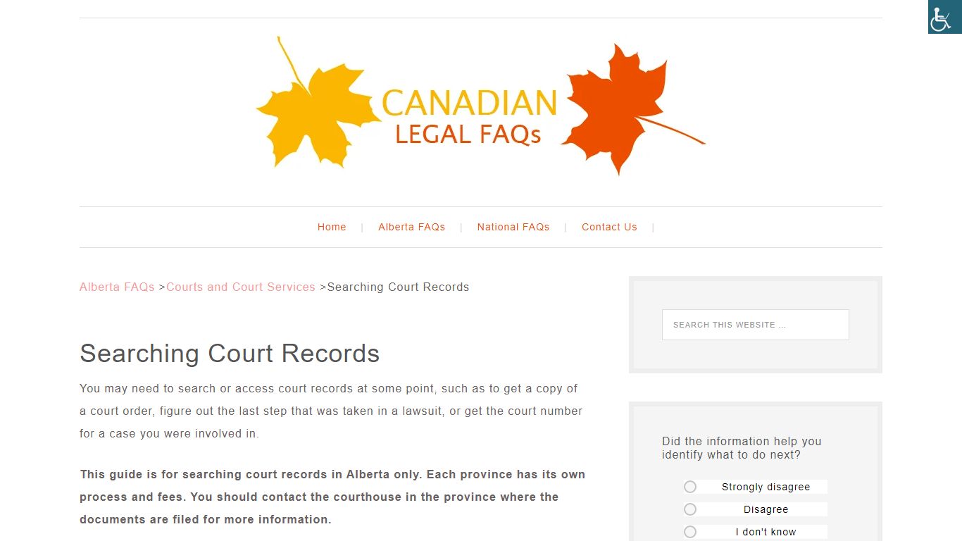 Searching Court Records - Canadian Legal FAQs